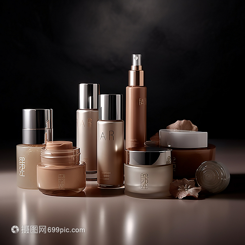 美妝產品推廣圖數字藝術中的刀具創意運用